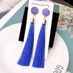 Zealmer Colorful Tassel Earrings For Women Bohemian Long Dangle Drop Statement Earrings Fashion Jewelry For Birthday Christmas Valentines Day Gift