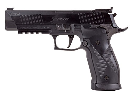 SIG SAUER X-Five CO2-Powered .177 Caliber Semi-Auto Black Air Pistol with 20rd Pellet Mag - CO2 Cartridges Not Included