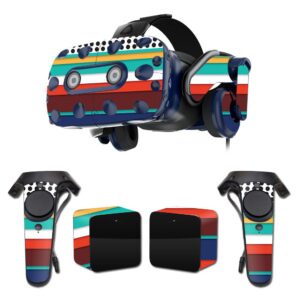 mightyskins skin compatible with htc vive pro vr headset protective, durable, and unique vinyl decal wrap cover | easy to apply, remove, and change styles | made in the usa