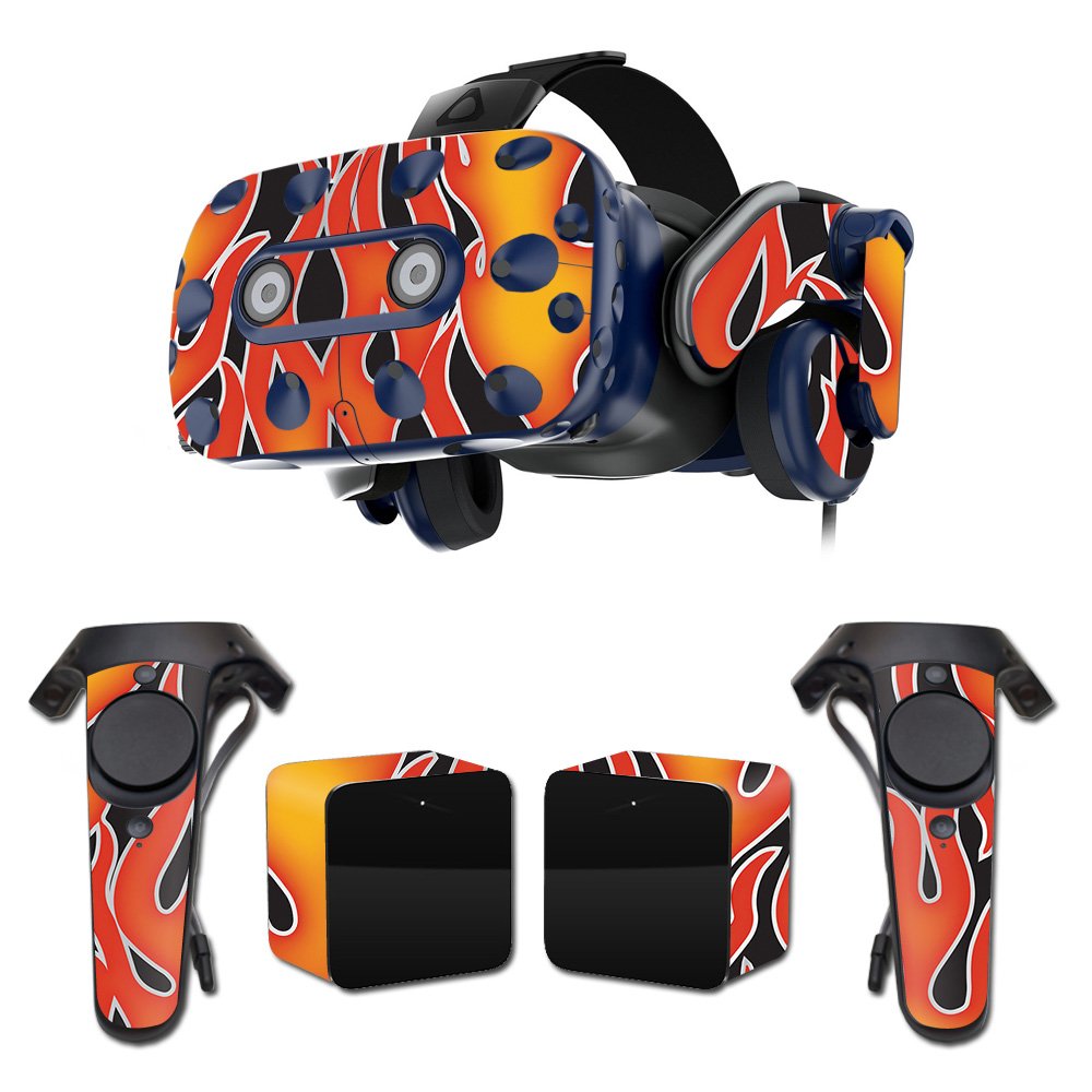 MightySkins Skin Compatible with HTC Vive Pro VR Headset - Hot Flames | Protective, Durable, and Unique Vinyl Decal wrap Cover | Easy to Apply, Remove, and Change Styles | Made in The USA