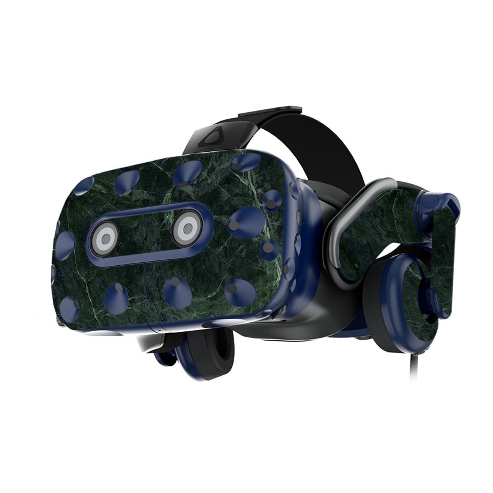 MightySkins Skin Compatible with HTC Vive Pro VR Headset - Green Marble | Protective, Durable, and Unique Vinyl Decal wrap Cover | Easy to Apply, Remove, and Change Styles | Made in The USA