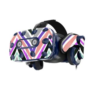 MightySkins Skin Compatible with HTC Vive Pro VR Headset - Colorful Chevron | Protective, Durable, and Unique Vinyl Decal wrap Cover | Easy to Apply, Remove, and Change Styles | Made in The USA