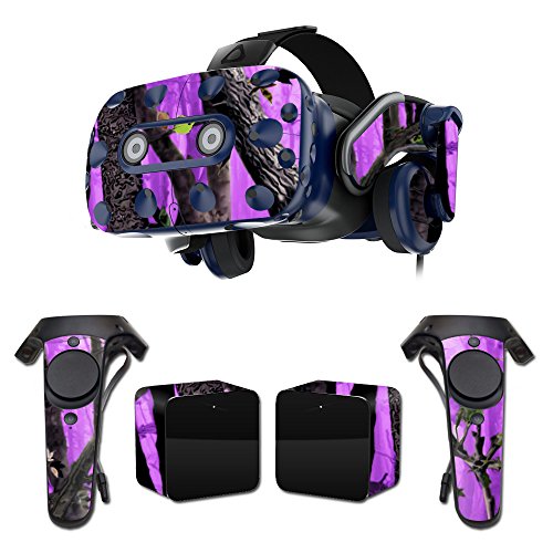 MightySkins Skin Compatible with HTC Vive Pro VR Headset - Purple Tree Camo | Protective, Durable, and Unique Vinyl Decal wrap Cover | Easy to Apply, Remove, and Change Styles | Made in The USA