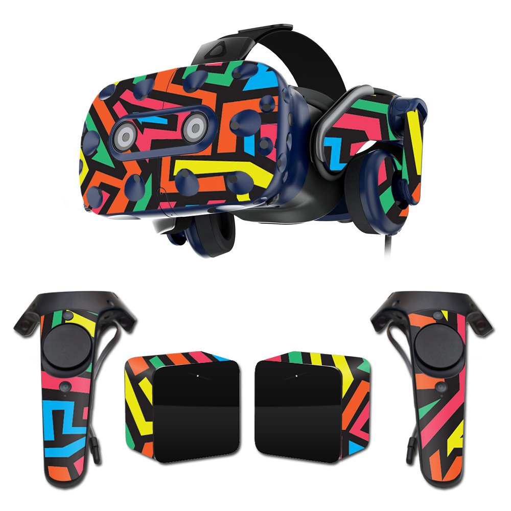 MightySkins Skin Compatible with HTC Vive Pro VR Headset - Hyper | Protective, Durable, and Unique Vinyl Decal wrap Cover | Easy to Apply, Remove, and Change Styles | Made in The USA