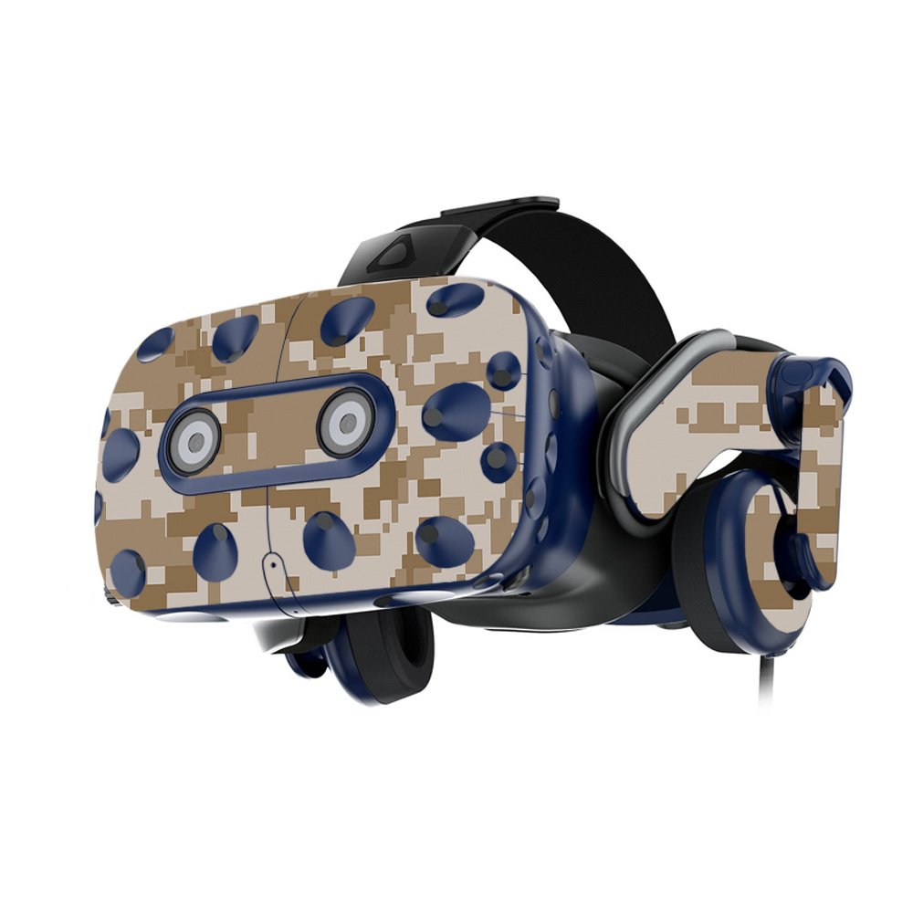 MightySkins Skin Compatible with HTC Vive Pro VR Headset - Desert Camo | Protective, Durable, and Unique Vinyl Decal wrap Cover | Easy to Apply, Remove, and Change Styles | Made in The USA