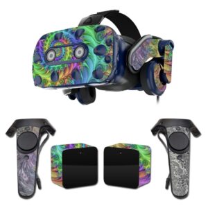 mightyskins skin compatible with htc vive pro vr headset - tripping | protective, durable, and unique vinyl decal wrap cover | easy to apply, remove, and change styles | made in the usa