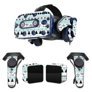 MightySkins Skin Compatible with HTC VIVE Pro VR Headset - Turquoise Tribal | Protective, Durable, and Unique Vinyl Decal wrap cover | Easy to Apply, Remove, and Change Styles | Made in The USA