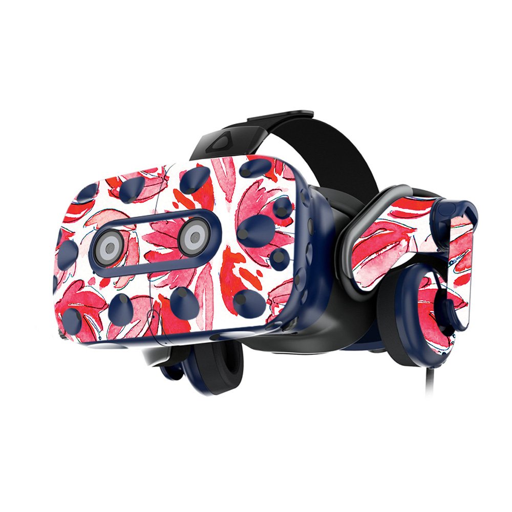 MightySkins Skin Compatible with HTC VIVE Pro VR Headset - Red Petals | Protective, Durable, and Unique Vinyl Decal wrap cover | Easy to Apply, Remove, and Change Styles | Made in The USA