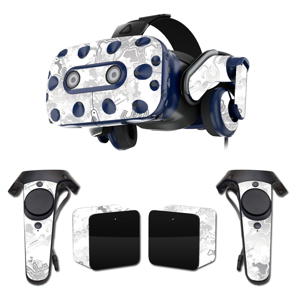 MightySkins Skin Compatible with HTC Vive Pro VR Headset - Viper Snow | Protective, Durable, and Unique Vinyl Decal wrap Cover | Easy to Apply, Remove, and Change Styles | Made in The USA