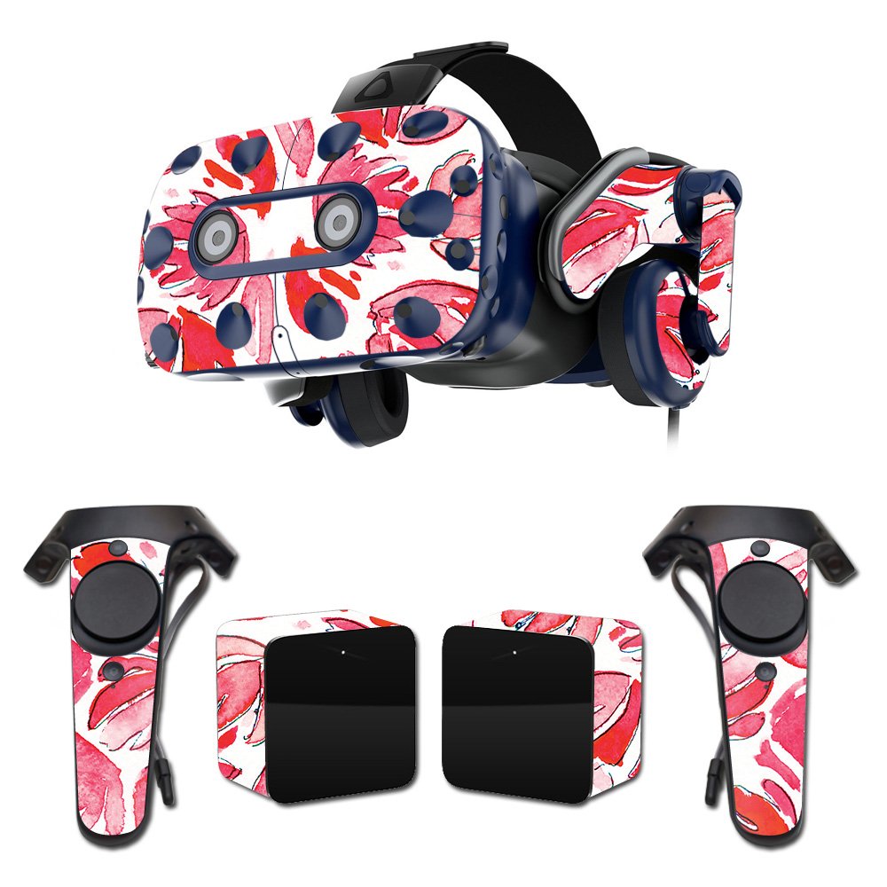 MightySkins Skin Compatible with HTC Vive Pro VR Headset - Red Petals | Protective, Durable, and Unique Vinyl Decal wrap Cover | Easy to Apply, Remove, and Change Styles | Made in The USA