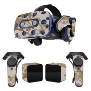 MightySkins Skin Compatible with HTC Vive Pro VR Headset - Desert Camo | Protective, Durable, and Unique Vinyl Decal wrap Cover | Easy to Apply, Remove, and Change Styles | Made in The USA