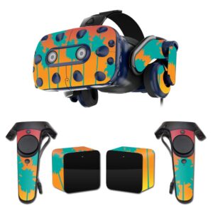 MightySkins Skin Compatible with HTC Vive Pro VR Headset - Sherbet Palms | Protective, Durable, and Unique Vinyl Decal wrap Cover | Easy to Apply, Remove, and Change Styles | Made in The USA