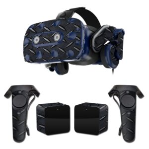 MightySkins Skin Compatible with HTC Vive Pro VR Headset - Black Diamond Plate | Protective, Durable, and Unique Vinyl Decal wrap Cover | Easy to Apply, Remove, and Change Styles | Made in The USA