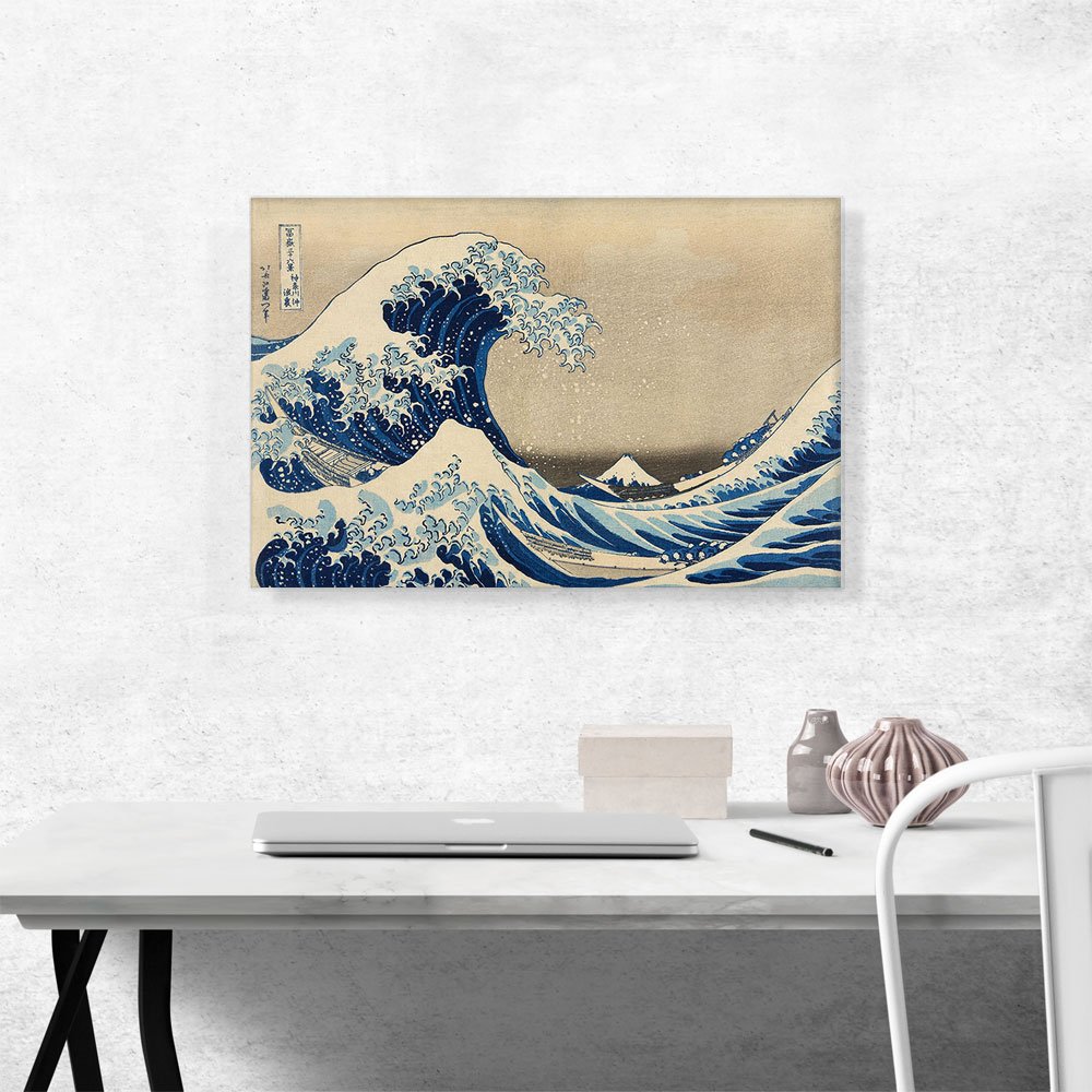 ARTCANVAS The Great Wave off the Coast of Kanagawa 1829 Canvas Art Print Stretched Framed Painting Picture Poster Giclee Wall Decor by Katsushika Hokusai - 26" x 18" (0.75" Deep)