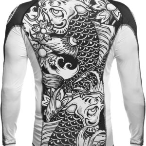 Hardcore Training Men's Rash Guard Compression Long Sleeve Jiu Jitsu, MMA No-Gi, Tight BJJ Grappling Base Layer Combat