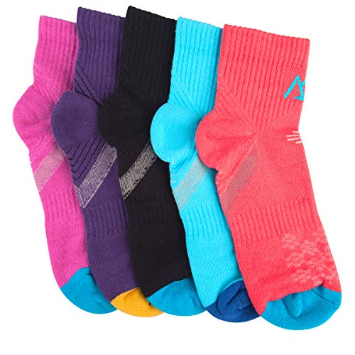 Veatree 5 Pairs Women Cushioned Moisture Wicking Socks for Hiking Trekking Running Camping Outdoor