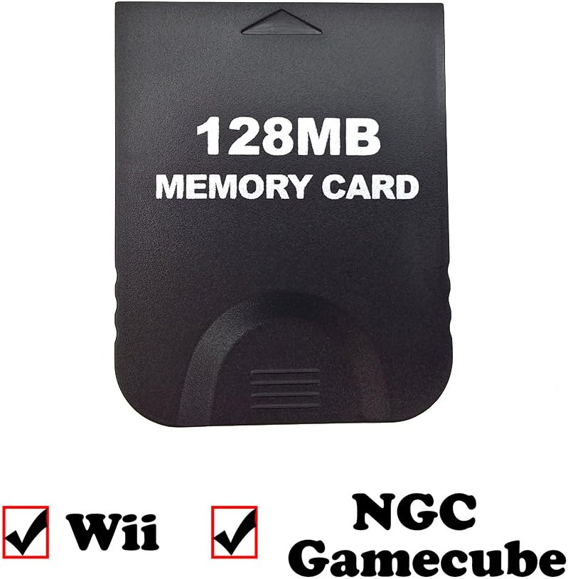 Black 128MB Gaming Memory Card Compatible Wii and Gamecube