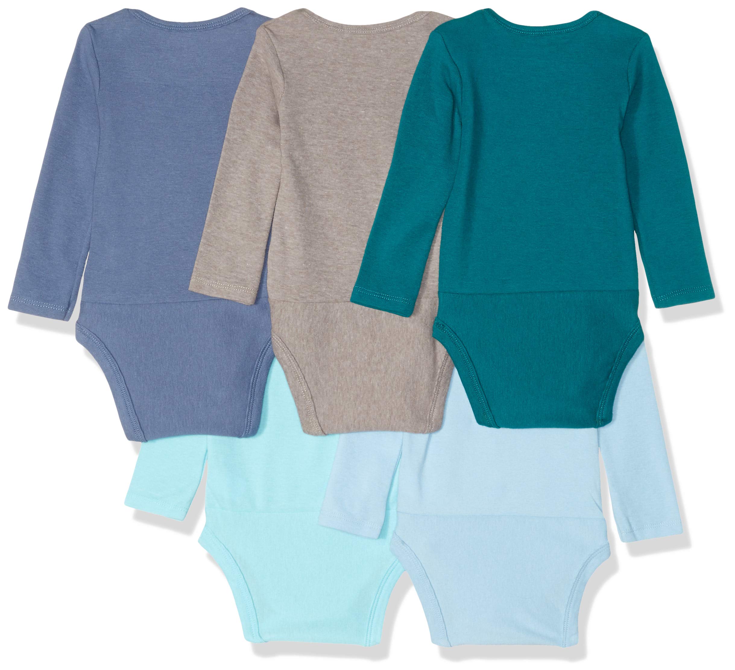 Hanes Unisex-Baby Hanes Baby Long Sleeve Bodysuit, Ultimate Flexy Bodysuits Boys & Girls, 5-Pack