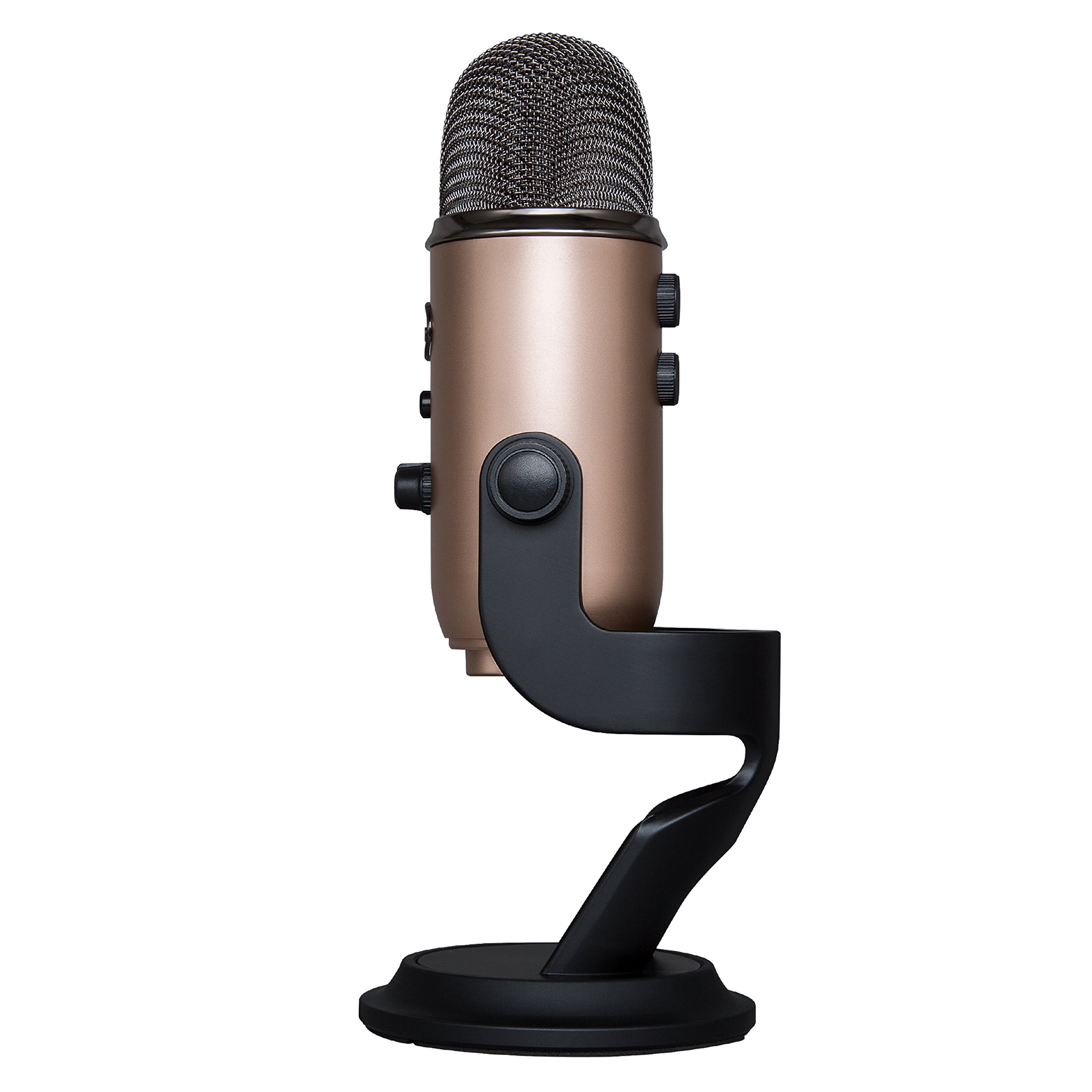 Blue Yeti USB Mic for Recording & Streaming on PC and Mac, 3 Condenser Capsules, 4 Pickup Patterns, Headphone Output and Volume Control, Mic Gain Control, Adjustable Stand, Plug & Play - Copper