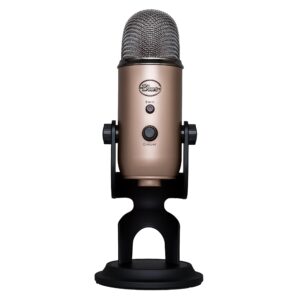 Blue Yeti USB Mic for Recording & Streaming on PC and Mac, 3 Condenser Capsules, 4 Pickup Patterns, Headphone Output and Volume Control, Mic Gain Control, Adjustable Stand, Plug & Play - Copper