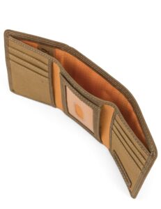 timberland pro men's leather rfid trifold wallet with id window