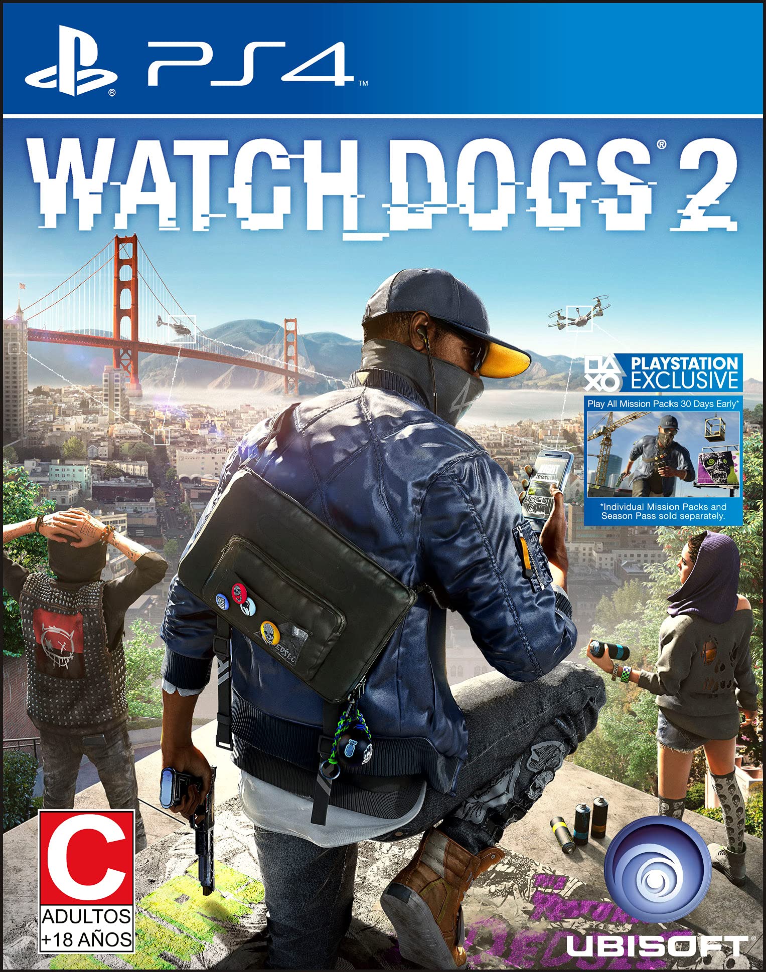 Watch Dogs 2 PS4 - 100% Doblado En Español Em Português