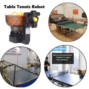 ZXMT Ping Pong Robot Machine for Training, Table Tennis Trainer Machine, Advanced Automatic Ping Pong Tennis Ball Launcher with 9 Different Spin Balls for Home School Practicing