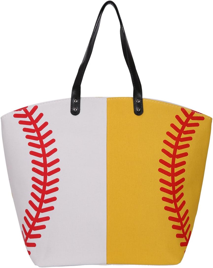 Large Baseball Tote Bag Sports Prints Utility Tote Beach Bag Travel Bag