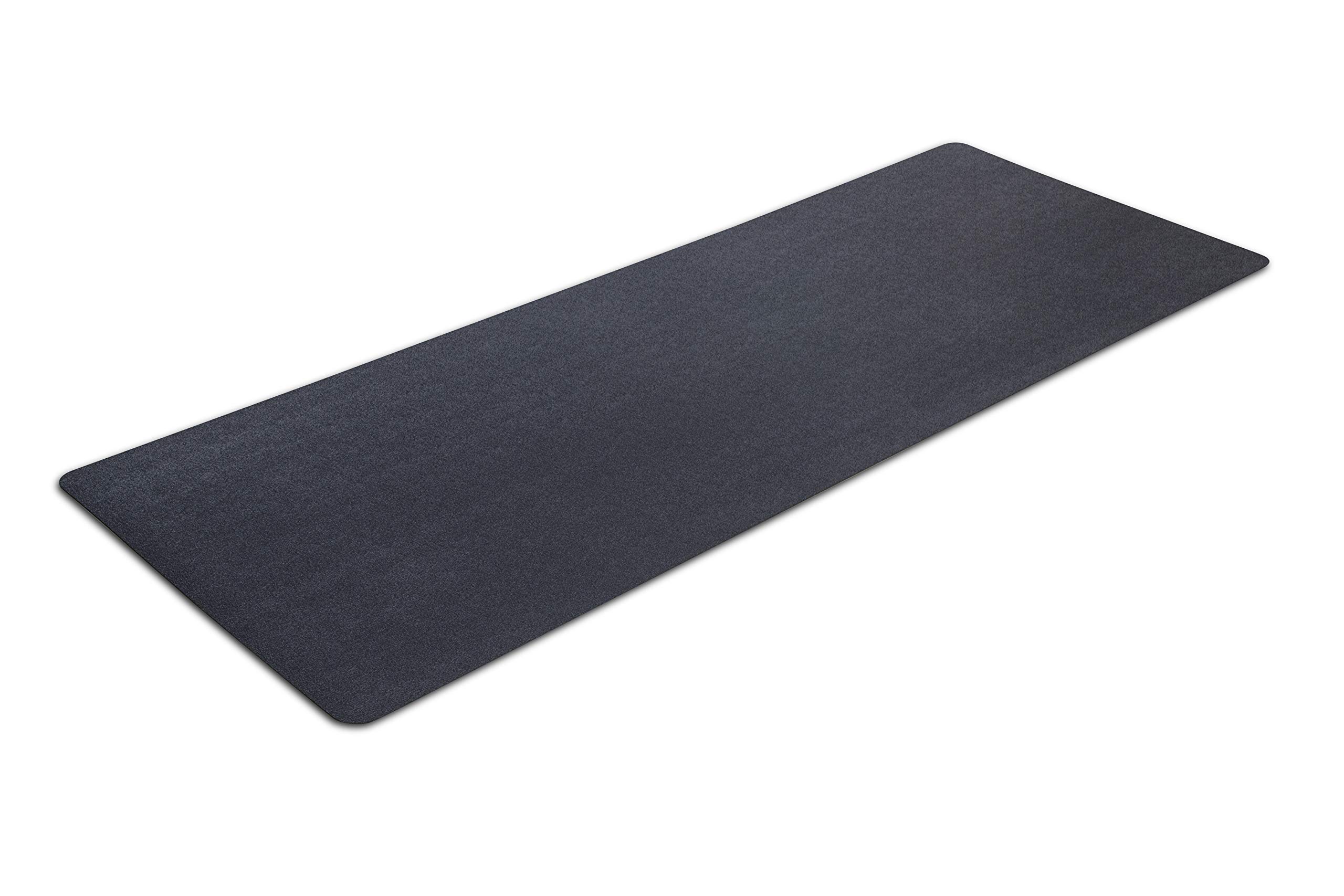 Exercise Equipment Mat for Under Treadmill, Stationary Bike, Rowing Machine, Elliptical, Fitness Equipment, Home Gym Floor Protection, 30" x 78", Black