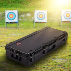 skb cases iseries portable heavy duty double rifle or parallel limb bow carrying large case