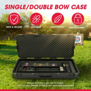 SKB Cases iSeries Portable Heavy Duty Double Rifle or Parallel Limb Bow Carrying Large Case