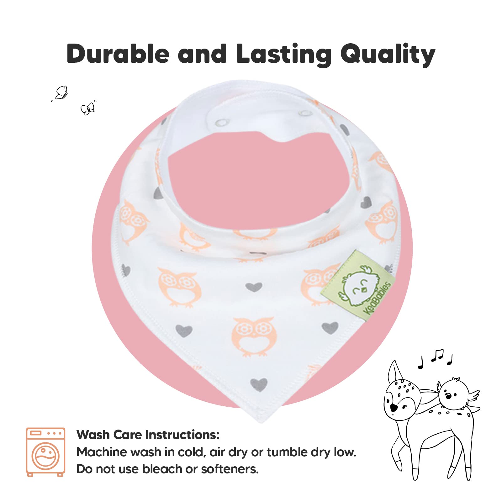 8-Pack Organic Baby Bandana Drool Bibs for Girls - Super Absorbent Baby Bibs for Baby Girls, Baby Boys, Soft Cotton Bandana Bibs, Baby Drool Bib, Teething Bibs for Infant, Toddler, Bib(Pink Dreams)