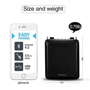 Wireless Voice Amplifier Bluetooth, Microphone Amplifier Wireless 25 Watt Sound System Portable with Mic, 2000mAh Rechargeable Lithium Battery for Teachers/Tour Guide S28