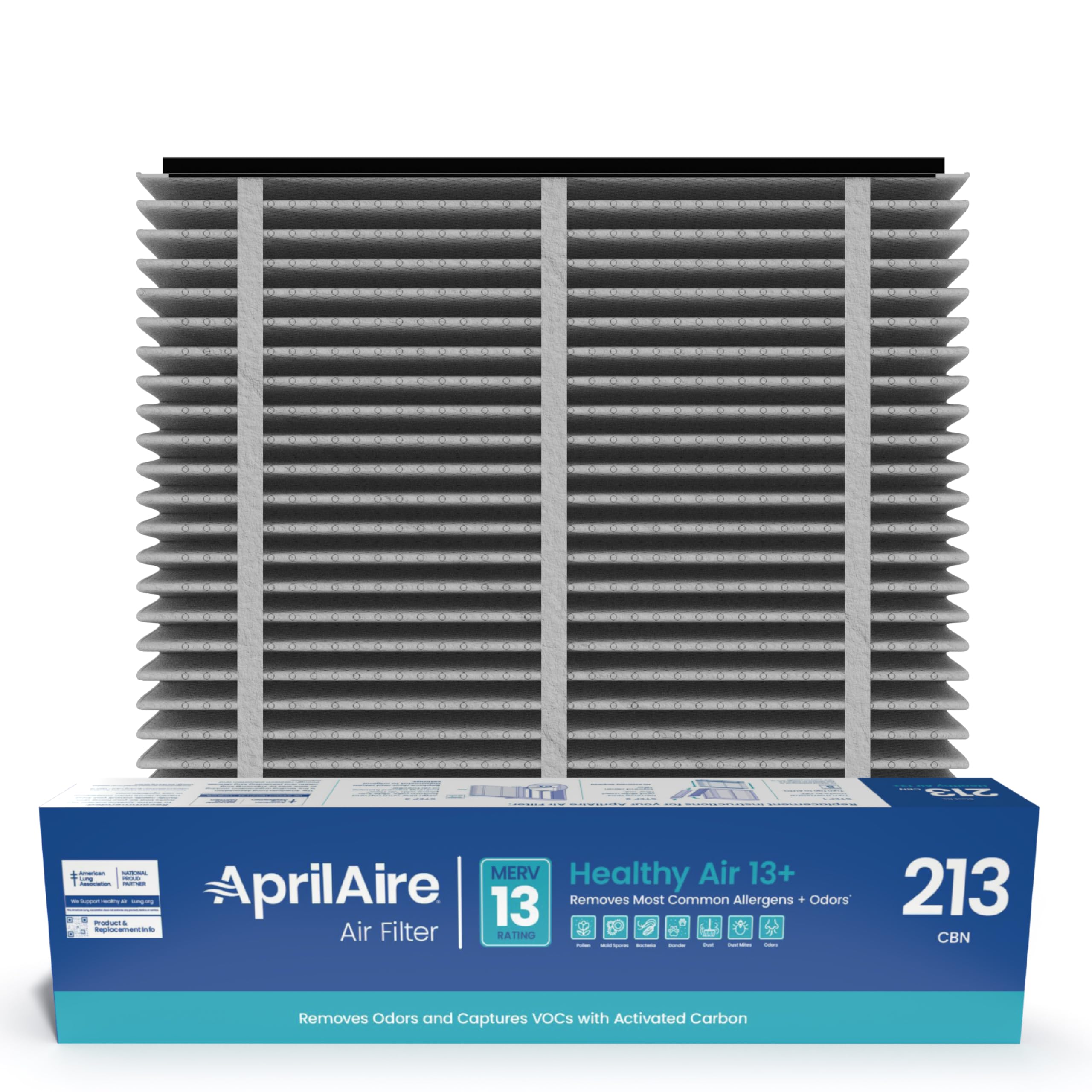 AprilAire 213CBN Replacement Filter for AprilAire Whole House Air Purifiers - MERV 13 with Carbon, Healthy Home Allergy + Odor Reduction, 20x25x4 Air Filter (Pack of 1)