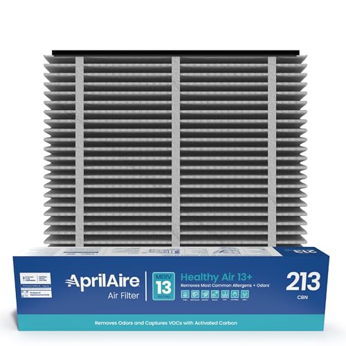 AprilAire 213CBN Replacement Filter for AprilAire Whole House Air Purifiers - MERV 13 with Carbon, Healthy Home Allergy + Odor Reduction, 20x25x4 Air Filter (Pack of 1)