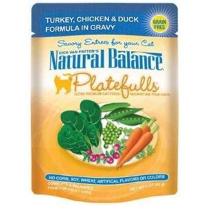 natural balance platefulls turkey, chicken & duck adult cat food