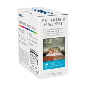 Cree Lighting Exceptional Series A19 Bulb, 5000K Dimmable LED Bulb, 60W + 815 Lumens, Daylight, 2 Pack