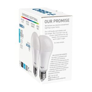 cree lighting exceptional series a19 bulb, 5000k dimmable led bulb, 60w + 815 lumens, daylight, 2 pack