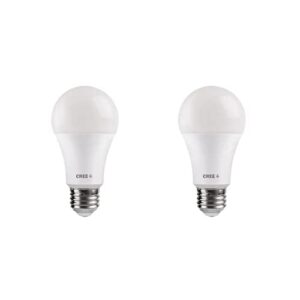 Cree Lighting Exceptional Series A19 Bulb, 5000K Dimmable LED Bulb, 60W + 815 Lumens, Daylight, 2 Pack