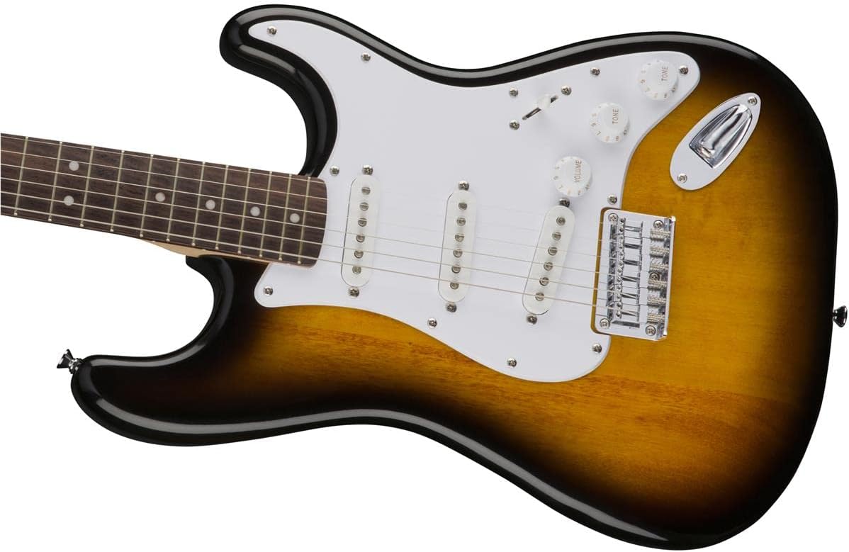 Squier Bullet Stratocaster HT SSS Electric Guitar, with 2-Year Warranty, Brown Sunburst, Laurel Fingerboard