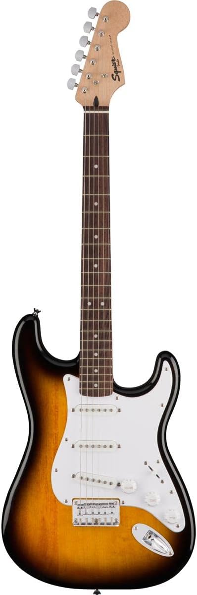 Squier Bullet Stratocaster HT SSS Electric Guitar, with 2-Year Warranty, Brown Sunburst, Laurel Fingerboard