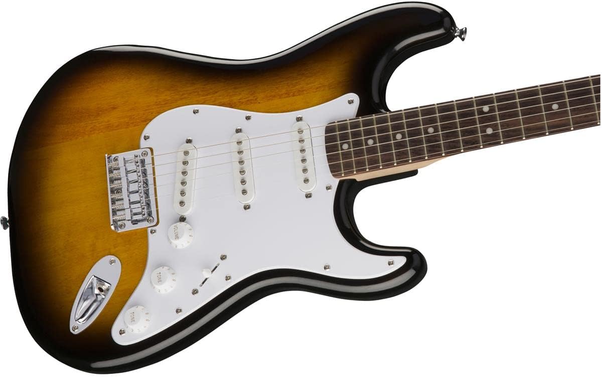 Squier Bullet Stratocaster HT SSS Electric Guitar, with 2-Year Warranty, Brown Sunburst, Laurel Fingerboard