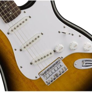 Squier Bullet Stratocaster HT SSS Electric Guitar, with 2-Year Warranty, Brown Sunburst, Laurel Fingerboard