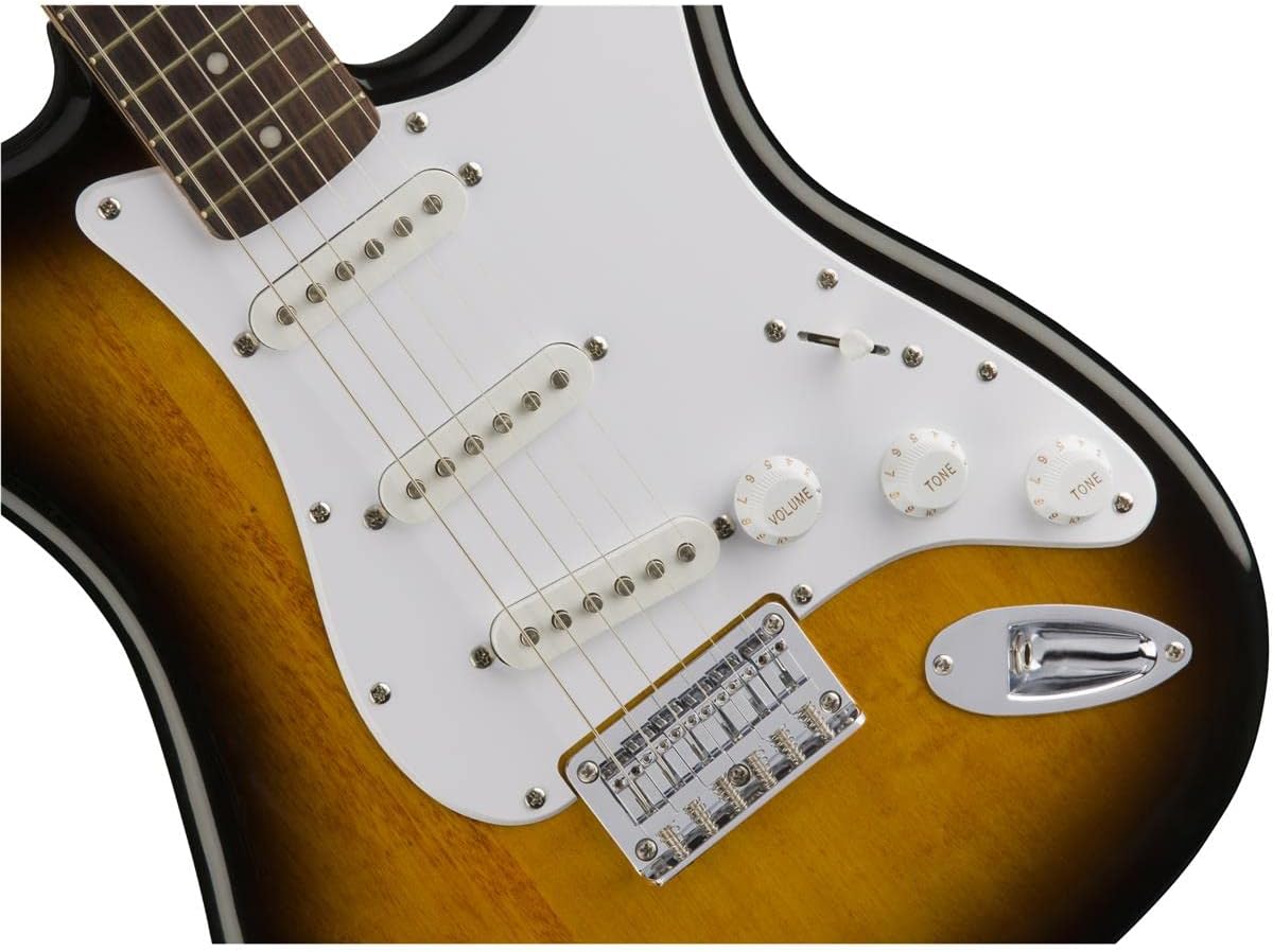 Squier Bullet Stratocaster HT SSS Electric Guitar, with 2-Year Warranty, Brown Sunburst, Laurel Fingerboard