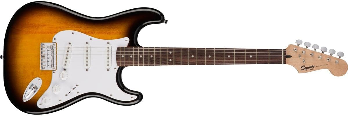 Squier Bullet Stratocaster HT SSS Electric Guitar, with 2-Year Warranty, Brown Sunburst, Laurel Fingerboard