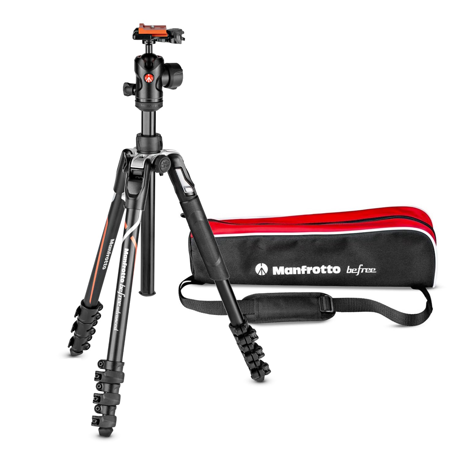 Manfrotto Befree Advanced Special Edition 4-Section Aluminum Travel Tripod with 494 Center Ball Head for Sony Alpha Cameras