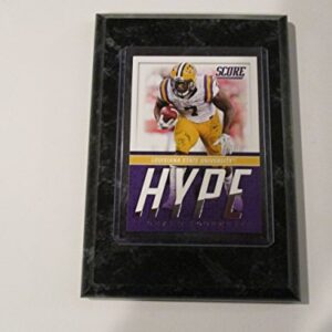 LEONARD FOURNETTE LOUISIANA STATE UNIVERSITY 2017 SCORE HYPE PLAYER CARD MOUNTED ON A 4" X 6" BLACK MARBLE PLAQUE