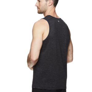 Gaiam Men's Everyday Basic Muscle Tank Top - Sleeveless Yoga & Workout Shirt - Black Heather Everyday, Medium