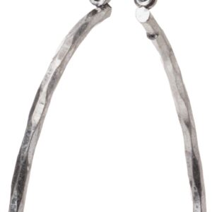 Lucky Brand Silver Hammered Hoop Earrings, One Size