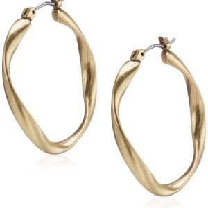 Lucky Brand Twist Hoop Earrings, Gold, One Size